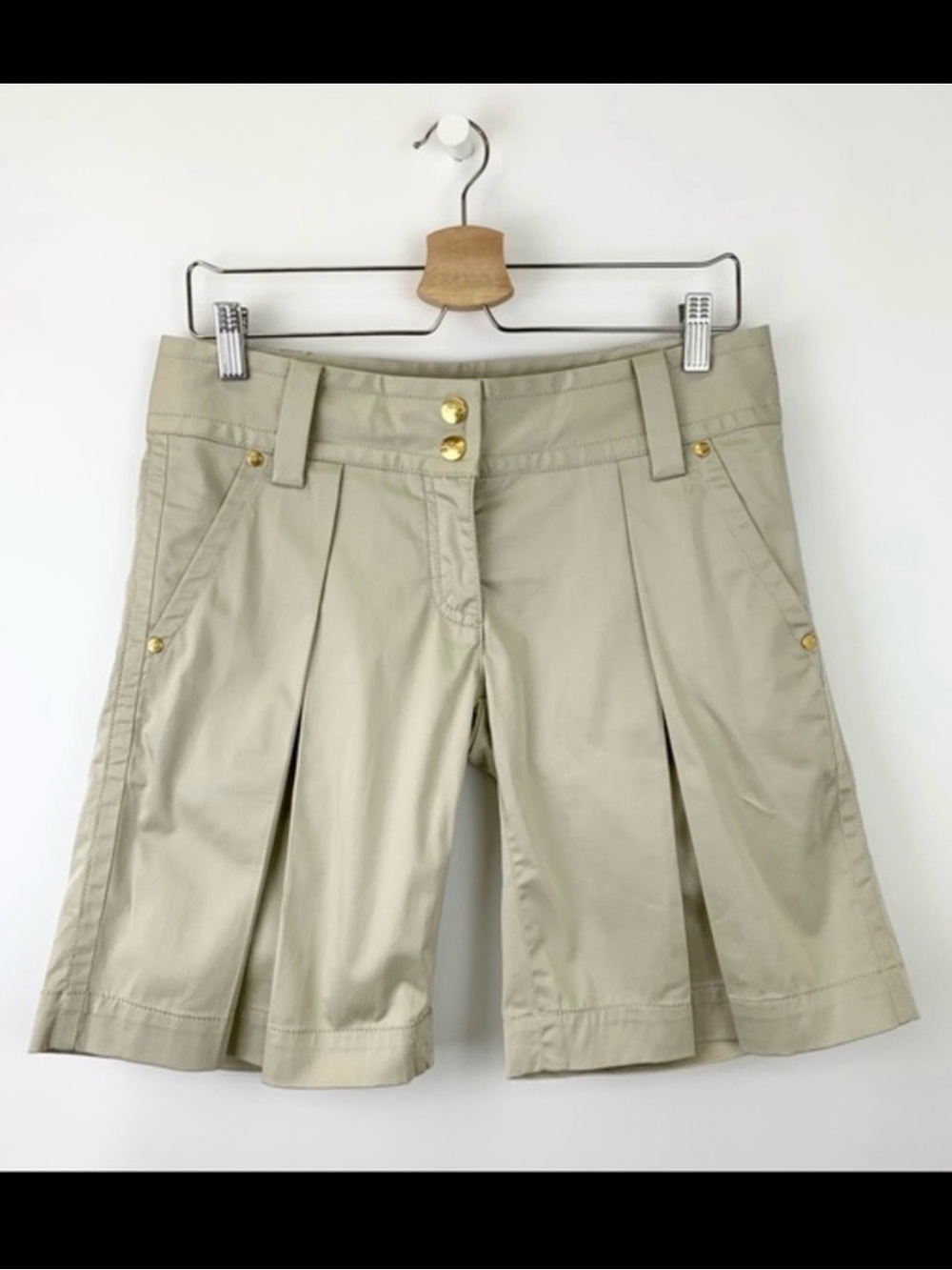 NEW Planet Blue La Rok Pleated Havana Khaki Shorts 6